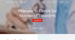 Desktop Screenshot of movementdisorders.ca