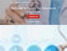 Tablet Screenshot of movementdisorders.ca